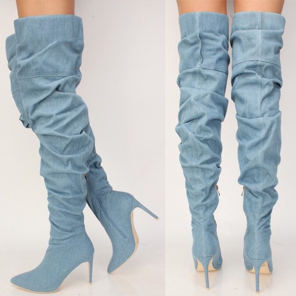 www.style-by-anna.com Shoes - ❗️DEAL OF THE DAY❗️Blue Thigh High Boots
